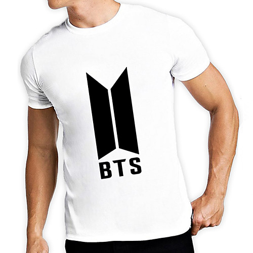 

Men's Unisex Tee T shirt Hot Stamping Graphic Prints Geometry Letter Plus Size Print Short Sleeve Casual Tops Cotton Basic Fashion Designer Big and Tall White