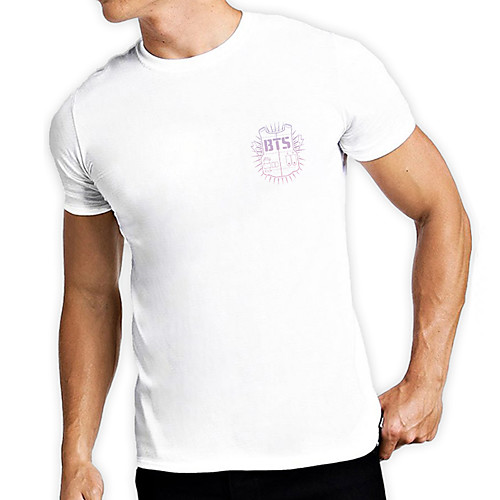 

Men's Unisex Tee T shirt Hot Stamping Graphic Prints Letter Plus Size Print Short Sleeve Casual Tops Cotton Basic Fashion Designer Big and Tall White