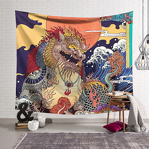 

Wall Tapestry Art Decor Blanket Curtain Hanging Home Bedroom Living Room Decoration Animal Cartoon