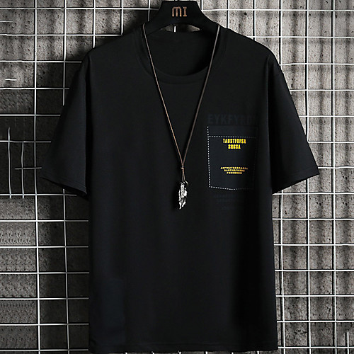 

Men's Unisex Tee T shirt Hot Stamping Graphic Prints Letter Plus Size Print Short Sleeve Casual Tops Cotton Basic Fashion Designer Big and Tall White Black Light gray