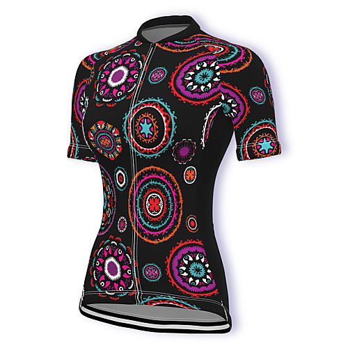 

21Grams Women's Short Sleeve Cycling Jersey Summer Spandex Polyester Black Bike Jersey Top Mountain Bike MTB Road Bike Cycling Quick Dry Moisture Wicking Breathable Sports Clothing Apparel / Stretchy