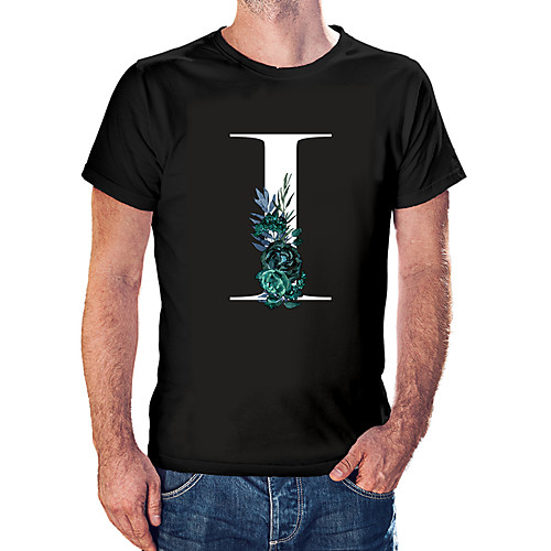 

Men's Unisex Tee T shirt Hot Stamping Floral Graphic Prints Letter Plus Size Print Short Sleeve Casual Tops Cotton Basic Fashion Designer Big and Tall White Black Wine