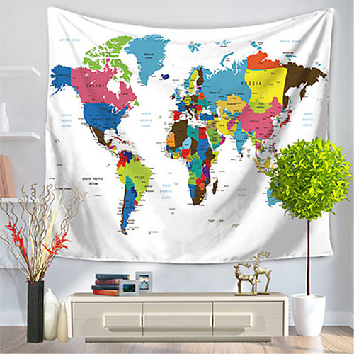 

Wall Tapestry Art Decor Blanket Curtain Hanging Home Bedroom Living Room Decoration Map