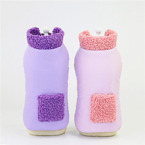 

Dog Cat Sweater Puffer / Down Jacket Color Block Cute Sweet Dailywear Casual / Daily Winter Dog Clothes Puppy Clothes Dog Outfits Warm Purple Pink Costume for Girl and Boy Dog Cotton S M L XL XXL
