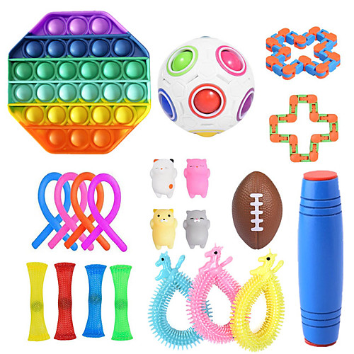

21 pcs Fidget Toys Anti Stress Set Stretchy Strings toys for Adults Children Gift Pack Squishy Sensory Antistress Relief Figet Toy
