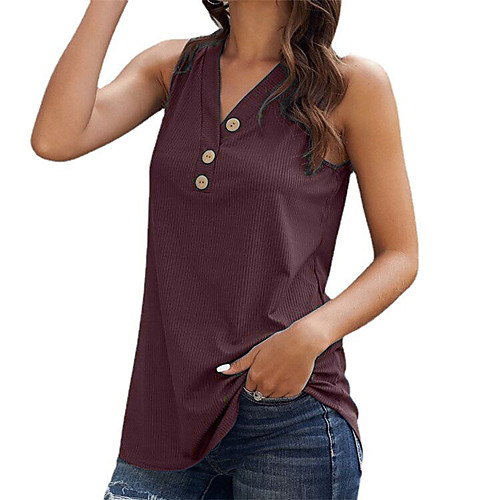 

LITB Basic Women's Blouse T shirt Plain V Neck Basic Tops