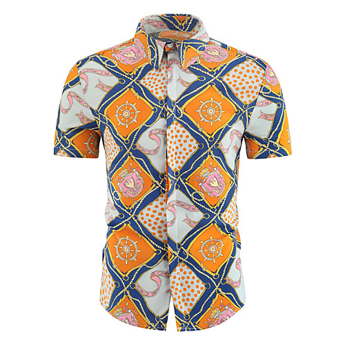 

Men's Shirt Other Prints Floral Short Sleeve Daily Tops Simple A