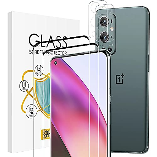 

wsky armored glass for oneplus 9 pro and camera protection, [2 protective films 2 camera protective films], hd clear bubble-free armored glass film, tempered glass screen protector for oneplus 9 pro