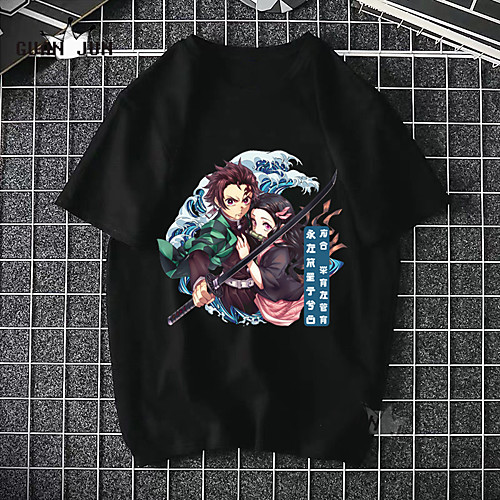 

Inspired by Demon Slayer Cosplay Cosplay Costume T-shirt Polyester / Cotton Blend Print Harajuku Graphic Kawaii T-shirt For Women's / Men's