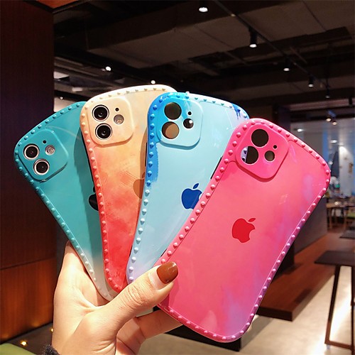 

Phone Case For Apple Back Cover iPhone 12 Pro Max 11 SE 2020 X XR XS Max 8 7 Shockproof Dustproof Color Gradient TPU