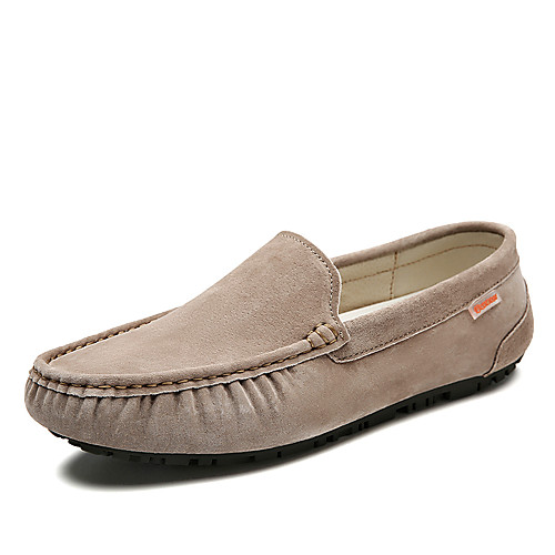 

Men's Loafers & Slip-Ons Suede Shoes Driving Shoes Classic Daily Suede Breathable Blue Gray Khaki Spring