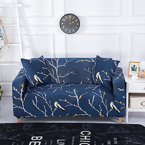 

Blue Branch Print Dustproof All-powerful Slipcovers Stretch Sofa Cover Super Soft Fabric Couch Cover with One Free Boster Case(Chair/Love Seat/3 Seats/4 Seats)