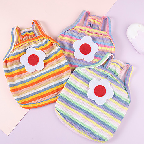 

Dog Cat Vest Elegant Adorable Cute Dailywear Casual / Daily Dog Clothes Puppy Clothes Dog Outfits Breathable Purple Orange Green Costume for Girl and Boy Dog Cotton XS S M L XL