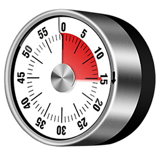 

Stainless Steel Stopwatch Mechanical Kitchen Timer 60-Minutes Alarm Cooking Timer with Loud Alarm Magnetic Clock Timer