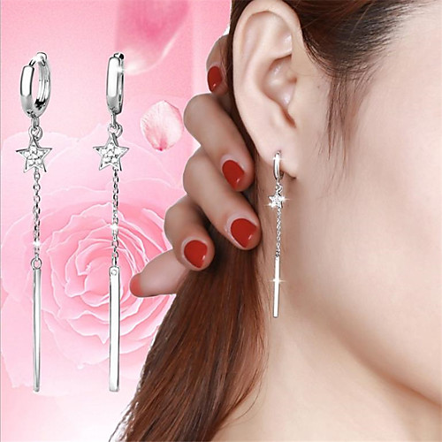 

Women's Hoop Earrings Classic Fashion Romantic Punk Trendy Cute Sweet Earrings Jewelry Silver For Street Gift Date Birthday Festival 1 Pair