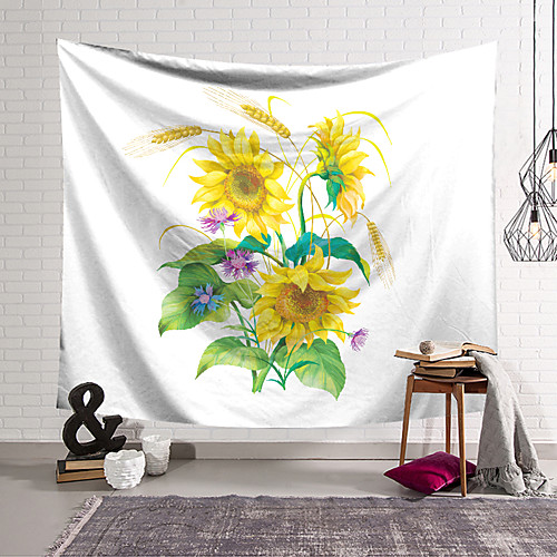 

Modern Floral Wall Tapestry Art Decor Blanket Curtain Hanging Home Bedroom Living Room Decoration Polyester