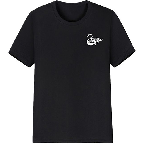 

Men's Unisex Tee T shirt Hot Stamping Graphic Prints Animal Plus Size Print Short Sleeve Casual Tops Cotton Basic Fashion Designer Big and Tall White Black Gray