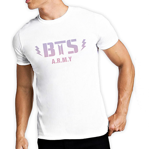 

Men's Unisex Tee T shirt Hot Stamping Graphic Prints Letter Plus Size Print Short Sleeve Casual Tops Cotton Basic Fashion Designer Big and Tall White