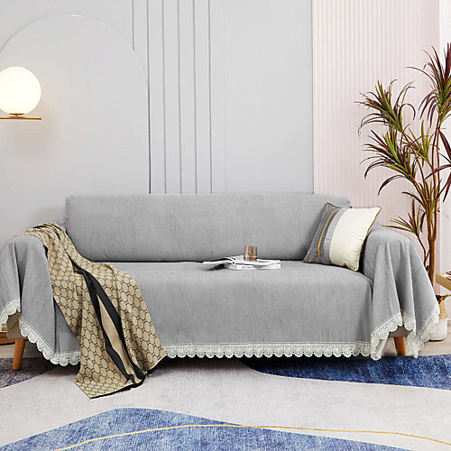 

Sofa Cover Sofa Blanket High Weight Solid Color /Dust-Proof Cover Non-Slip Elegant Stylish /Fit for 1-4 Cushion Couch and L Shape Sofa