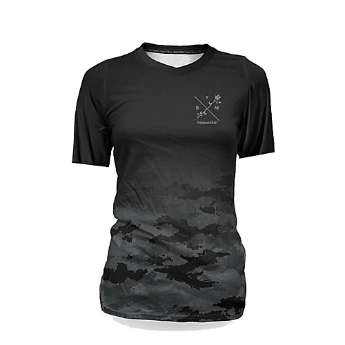 

CAWANFLY Women's Short Sleeve Cycling Jersey Summer Black Bike Top Mountain Bike MTB Road Bike Cycling Quick Dry Breathable Sports Clothing Apparel / Micro-elastic