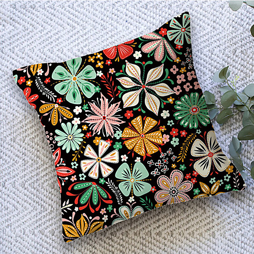 

Double Side Cushion Cover 1PC Soft Decorative Square Pillowcase for Sofa bedroom Car Chair Superior Quality Outdoor Cushion Patio Throw Pillow Covers for Garden Farmhouse Bench Couch