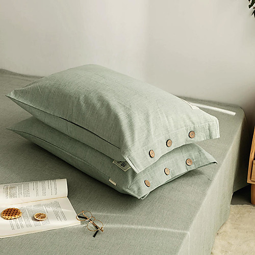 

Quality Solid Color Refreshing 2pc Set of Pillow Cases Soft Comfortable Decoration /2PCS Home Office Pillowcase Living Room Bedroom Sofa Cushion Cover