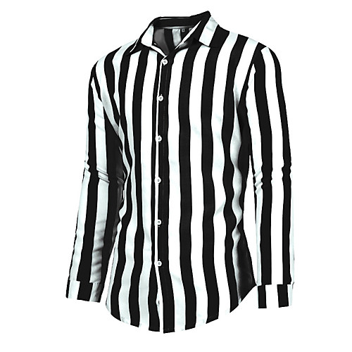 

Men's Shirt Striped Button-Down Long Sleeve Casual Tops Casual Fashion Breathable Comfortable Black Blue Yellow