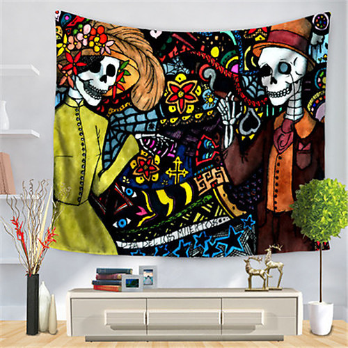 

Wall Tapestry Art Decor Blanket Curtain Hanging Home Bedroom Living Room Decoration Polyester Skull