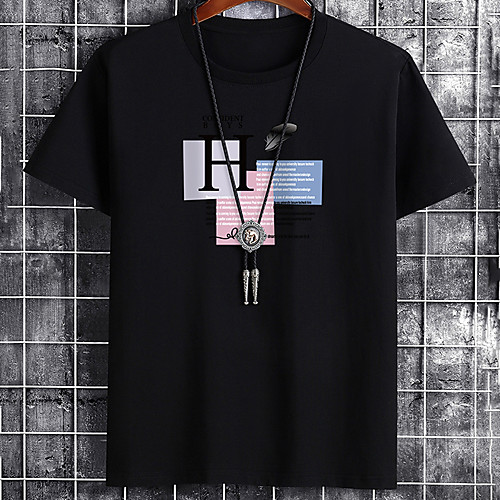 

Men's Unisex Tee T shirt Hot Stamping Text Graphic Prints Letter Plus Size Print Short Sleeve Casual Tops Cotton Basic Fashion Designer Big and Tall White Black Khaki