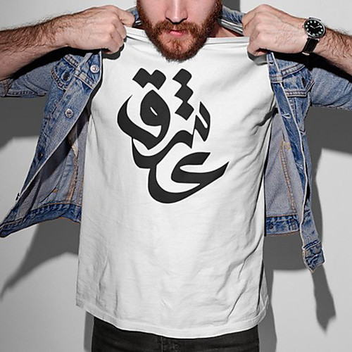 

Men's Unisex Tee T shirt Hot Stamping Symbol Graphic Prints Plus Size Print Short Sleeve Casual Tops Cotton Basic Designer Big and Tall White