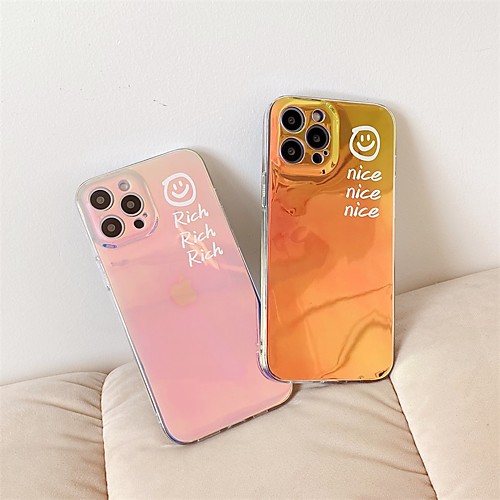 

Phone Case For Apple Back Cover iPhone 12 Pro Max 11 SE 2020 X XR XS Max 8 7 Shockproof Dustproof Mirror Graphic TPU