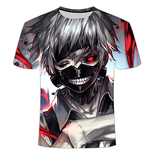 

Inspired by Tokyo Ghoul Cosplay Cosplay Costume T-shirt Polyester / Cotton Blend Print 3D T-shirt For Women's / Men's