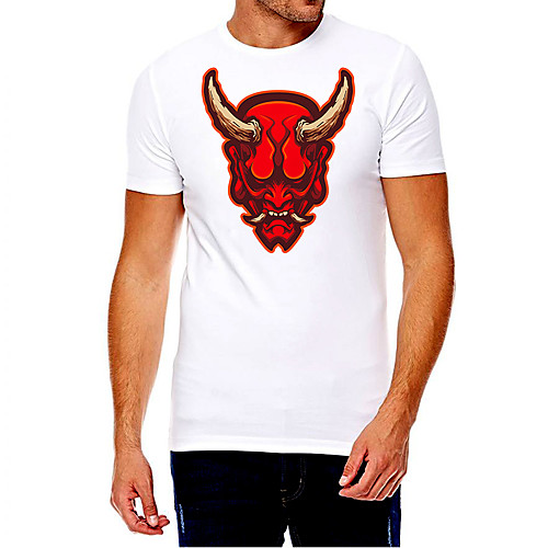 

Men's Unisex Tee T shirt Hot Stamping Graphic Prints Cow Animal Plus Size Print Short Sleeve Casual Tops Cotton Basic Fashion Designer Big and Tall White