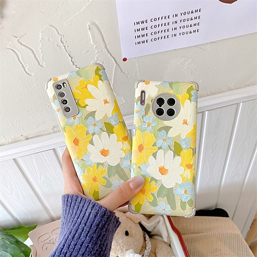 

Phone Case For Huawei Back Cover HUAWEI P40 HUAWEI P40 Pro Mate 40 Mate 40 Pro Huawei P30 Huawei P30 Pro Mate 30 Mate 30 Pro Shockproof Dustproof Flower TPU