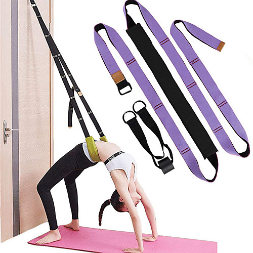 

Stretch Out Strap Stretch and Resistance Exercise Band Yoga Strap Sports Poly / Cotton Cotton Yoga Fitness Pilates Durable Adjustable D-Ring Buckle Stretching Improve Flexibility For Women's Men's