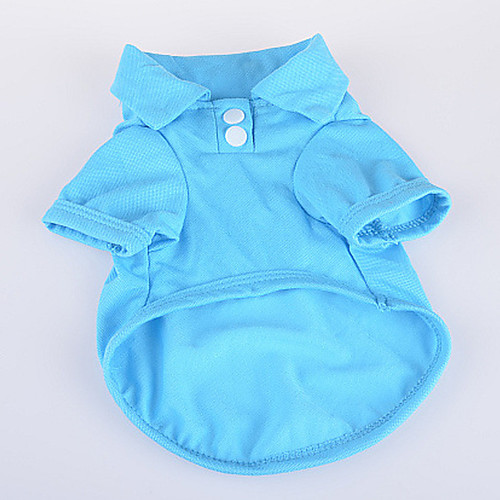 

Dog Cat Polo Elegant Adorable Cute Dailywear Casual / Daily Dog Clothes Puppy Clothes Dog Outfits Breathable Yellow Red Blue Costume for Girl and Boy Dog Cotton XS S M L XL