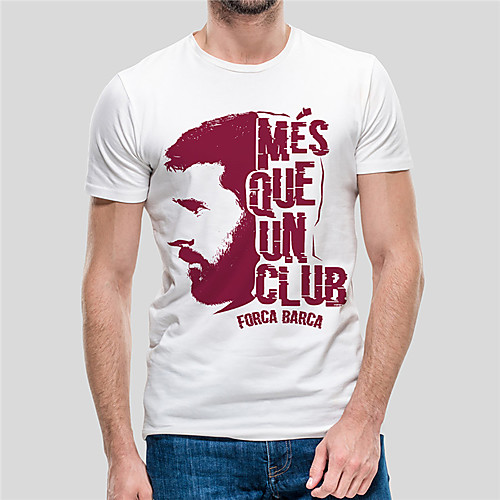 

Men's Unisex Tee T shirt Hot Stamping Graphic Prints Portrait Letter Plus Size Print Short Sleeve Casual Tops Cotton Basic Fashion Designer Big and Tall White