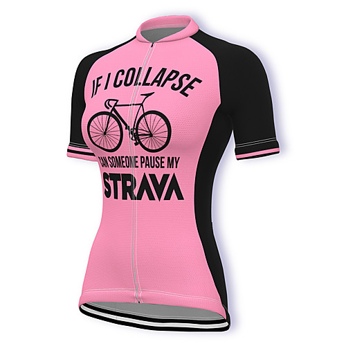 

21Grams Women's Short Sleeve Cycling Jersey Summer Spandex Polyester Pink Bike Jersey Top Mountain Bike MTB Road Bike Cycling Quick Dry Moisture Wicking Breathable Sports Clothing Apparel / Stretchy