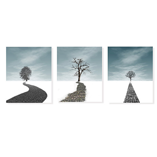 

3 Panels Wall Art Canvas Prints Painting Artwork Picture Landscape Romantic Tree Path Home Decoration Décor Stretched Frame Ready to Hang