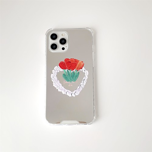 

Phone Case For Apple Back Cover iPhone 12 Pro Max 11 SE 2020 X XR XS Max 8 7 Shockproof Dustproof Heart Flower TPU