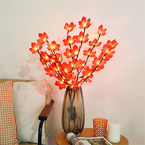 

Maple Leaf Branch Lights 75cm 20 LEDs Willow Branch Flexible Light AA Battery Powered Tall Vase Filler Willow Twig Lamp For Home Decoration Lighting