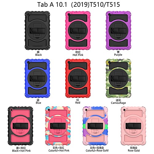 

Phone Case For Samsung Galaxy Back Cover Samsung Tab A 10.1(2019)T510 Samsung Tab A 10.1(2019)T515 Samsung Tab A 8.0(2019)T290/295 Samsung Galaxy Tab A7 2020 T500/505 360° Rotation Shockproof