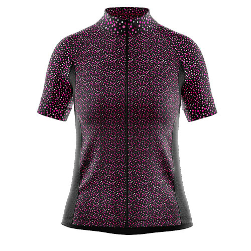 

21Grams Women's Short Sleeve Cycling Jersey Summer Spandex Polyester Purple Patchwork Bike Jersey Top Mountain Bike MTB Road Bike Cycling Quick Dry Moisture Wicking Breathable Sports Clothing Apparel