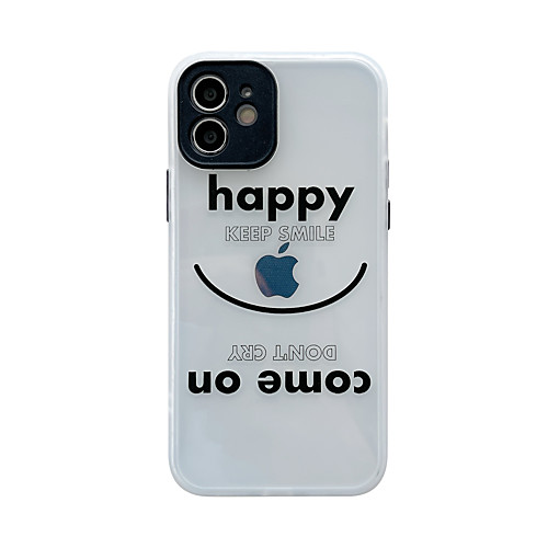 

Phone Case For Apple Back Cover iPhone 12 Pro Max 11 SE 2020 X XR XS Max 8 7 Shockproof Dustproof Translucent Playing with Apple Logo Word / Phrase TPU