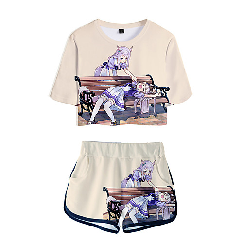 

Inspired by Pretty Derby Cosplay Cosplay Costume Outfits Terylene 3D 2 Piece Printing Shorts For Women's / Men's