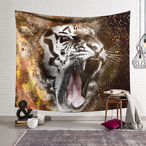 

Wall Tapestry Art Decor Blanket Curtain Hanging Home Bedroom Living Room Decoration Polyester Tiger