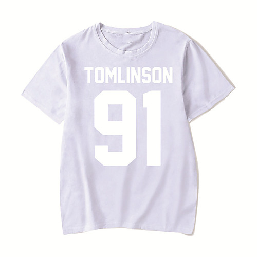 

Men's Unisex Tee T shirt Hot Stamping Anime Graphic Prints Plus Size TOMLINSON Print Short Sleeve Casual Tops Cotton Basic Designer Big and Tall White Black Red