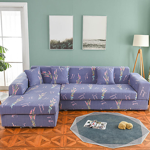 

Print Dustproof Stretch Slipcovers Stretch Sofa Cover Super Soft Fabric Couch Cover Fit For 1 to 4 Cushion Couch And L Shape Sofa (You will Get 1 Throw Pillow Case as free Gift)