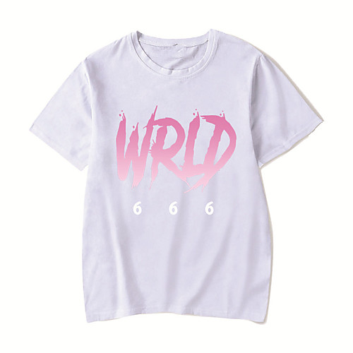 

Men's Unisex Tee T shirt Hot Stamping Anime Graphic Prints Plus Size Wrld Print Short Sleeve Casual Tops Cotton Basic Designer Big and Tall White Black Red