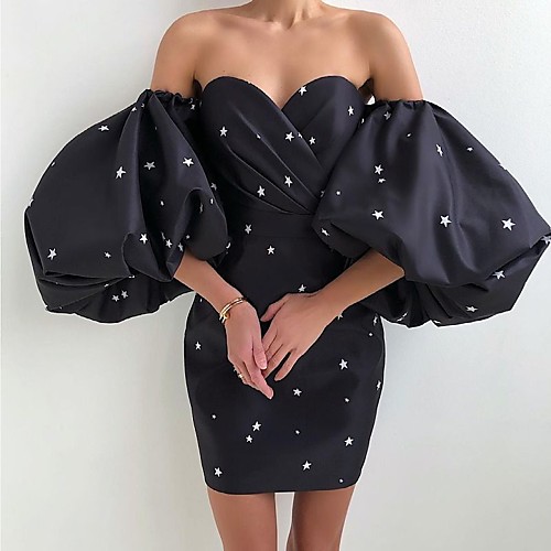 

Women's Sheath Dress Short Mini Dress Blue Black Sleeveless Polka Dot Summer cold shoulder Casual 2021 S M L XL